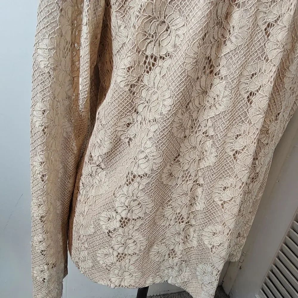 Cable & Gauge Tan Lace Jacket - Picture 5 of 11